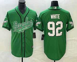 Men's Philadelphia Eagles #92 Reggie White Green Cool Base Stitched Baseball Jersey,We sell and wholesale Men's Philadelphia Eagles #92 Reggie White Green Cool Base Stitched Baseball Jersey on line form chian!